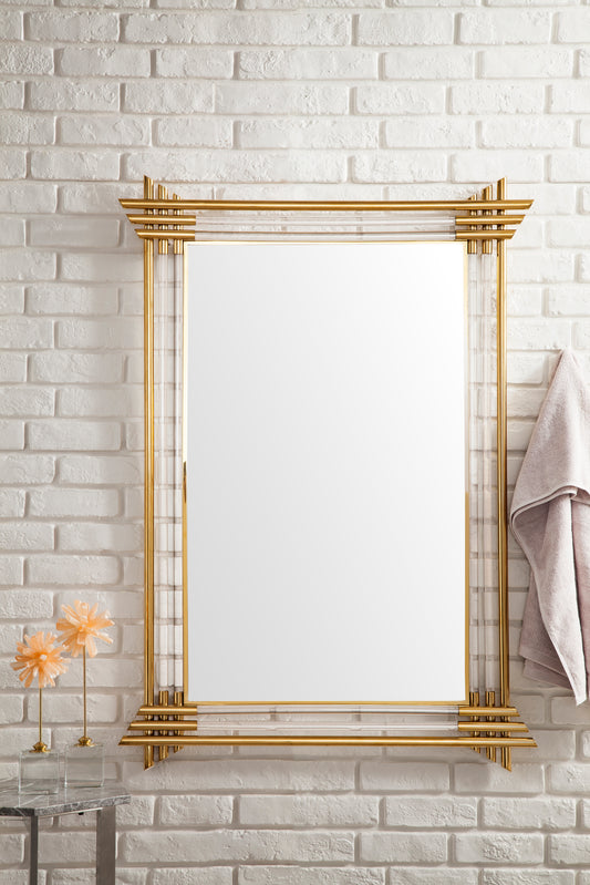Sarasota 35.4" Mirror, Polished Gold and Lucite James Martin Vanities