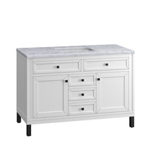 Load image into Gallery viewer, Bathroom Vanities Outlet Atlanta Renovate for LessChicago 48&quot; Single Vanity, Glossy White w/ 3CM Carrara Marble Top