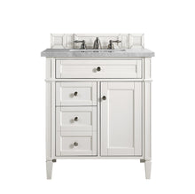 Load image into Gallery viewer, Brittany 30&quot; Single Vanity, Bright White, w/ 3 CM Eternal Serena Quartz Top James Martin Vanities