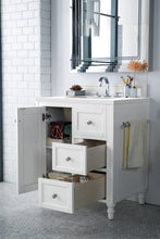 Load image into Gallery viewer, Bathroom Vanities Outlet Atlanta Renovate for LessCopper Cove Encore 30&quot; Single Vanity, Bright White w/ 3 CM White Zeus Quartz Top