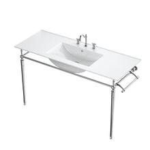 Load image into Gallery viewer, Westley 47.2&quot; Single Console Sink w/ Chrome Finish Stand James Martin Vanities