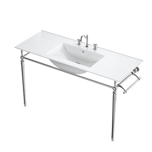 Westley 47.2" Single Console Sink w/ Chrome Finish Stand James Martin Vanities