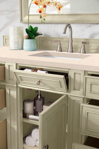 Bristol 60" Single Vanity, Vintage Vanilla, w/ 3 CM Eternal Marfil Quartz Top James Martin Vanities