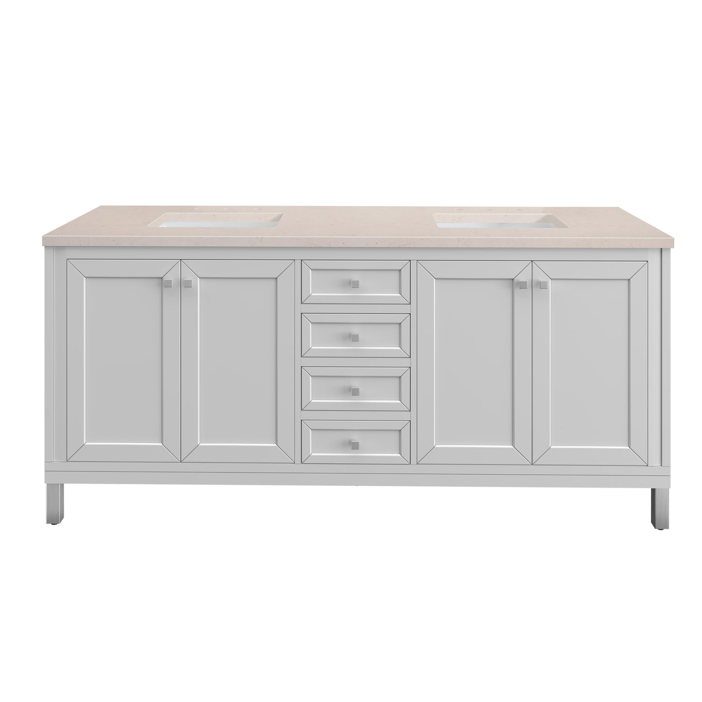 Bathroom Vanities Outlet Atlanta Renovate for LessPart: Chicago Knobs and Legs Set for V72"  in Brushed Nickel