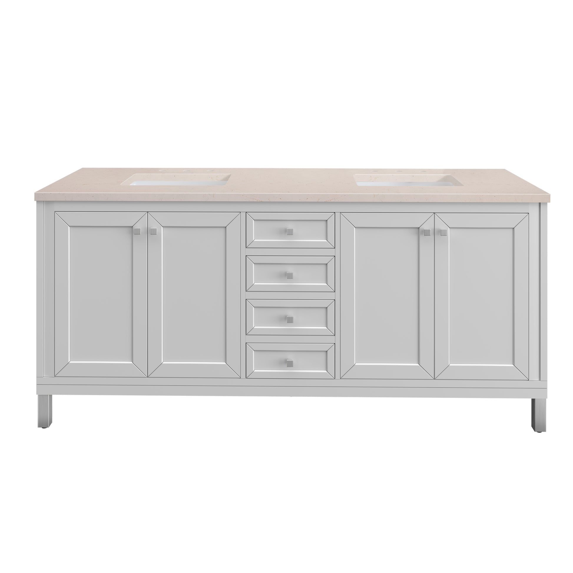 Bathroom Vanities Outlet Atlanta Renovate for LessPart: Chicago Knobs and Legs Set for V72"  in Brushed Nickel