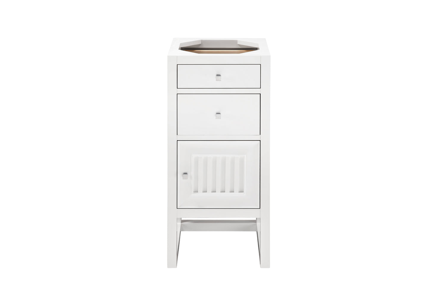 Athens 15" Cabinet w/ Drawers & Door, Glossy White James Martin Vanities