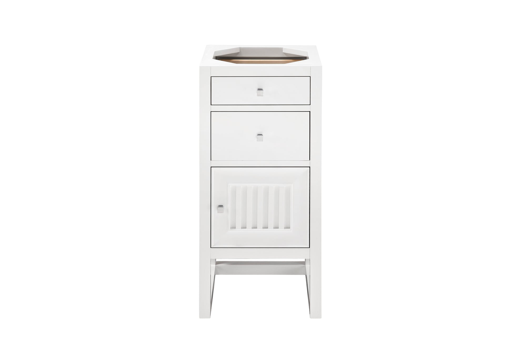 Athens 15" Cabinet w/ Drawers & Door, Glossy White James Martin Vanities