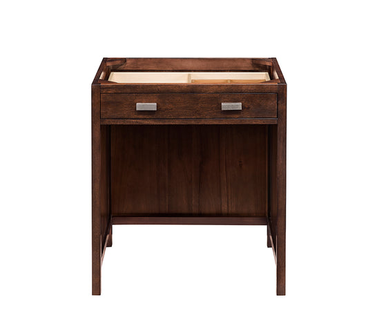 Addison 30" Free-standing Countertop Unit (makeup counter), Mid Century Acacia James Martin Vanities
