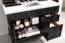 Load image into Gallery viewer, Brookfield 48&quot; Single Vanity, Antique Black w/ 3 CM White Zeus Quartz Top James Martin Vanities