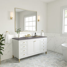 Load image into Gallery viewer, Chicago 60&quot; Single Vanity, Glossy White w/ 3CM Grey Expo Top James Martin Vanities