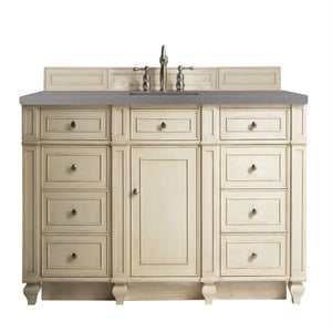 Bristol 60" Single Vanity, Vintage Vanilla, w/ 3 CM Grey Expo Quartz Top James Martin Vanities